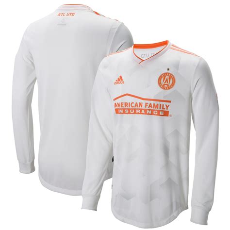 Men's Atlanta United FC adidas White King Peach Authentic Jersey